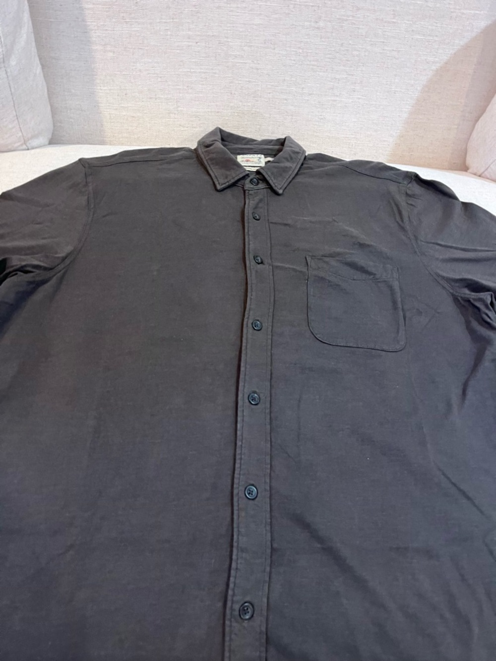 Faherty Black Casual Button-Down Shirt